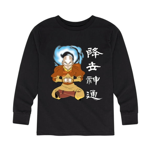 Avatar - The Last Airbender- Aang Avatar State - Youth Long Sleeve Graphic T-Shirt
