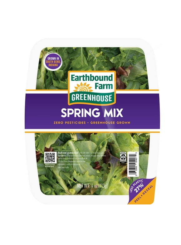 Earthbound Farms Greenhouse Fresh Spring Mix Packaged Salad, 4 oz