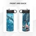 thumbnail image 3 of Bingfone Underwater Dolphin Scene Print 18oz Sports Insulated Kettle With Straw, Leakproof & BPA Free, Drinking Sports Water Bottle for Fitness, Gym & Outdoor, 3 of 8
