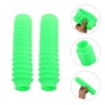 thumbnail image 6 of WEUVEB Universal Motorcycle Fork Boots Green Rubber Easy Install Shock Protection 1Pair, 6 of 8