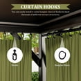 thumbnail image 4 of Pakunoda 16' X 6.5' Gazebo Universal Replacement Privacy 4-Panel Curtains, Waterproof Outdoor Curtains Light Green Sidewall with Zipper for Patio Garden Backyard 12' X 20' Gazebo, Curtain Only, 4 of 8