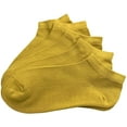 thumbnail image 3 of SERISIMPLE Ultra-Thin Ankle Viscose Bamboo Socks for Women - Mesh Breathable Lightweight Low-Cut Socks 5 Pairs (Yellow, Medium), 3 of 6