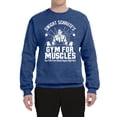 thumbnail image 2 of Dwight Schrute's Gym for Muscles Pop Culture Unisex Crewneck Graphic Sweatshirt, Vintage Heather Blue, X-Large, 2 of 3