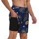 thumbnail image 2 of Balery Vintage Golden Butterfly Bañador para hombre, shorts de playa de secado rápido con entrepierna y forro de compresión-Small, 2 of 6