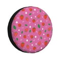 thumbnail image 1 of Fotbe Strawberry Floral Funda de Llanta de Repuesto con Estampado, Engrosada, Ajuste Universal para Jeep, Remolque, RV, SUV, Camión-17 inch, 1 of 6