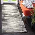 thumbnail image 1 of SAFAVIEH Retro Collection 2'3" x 19' Grey/Ivory RET2891 Modern Abstract Non-Shedding Living Room Bedroom Runner Rug, 1 of 5
