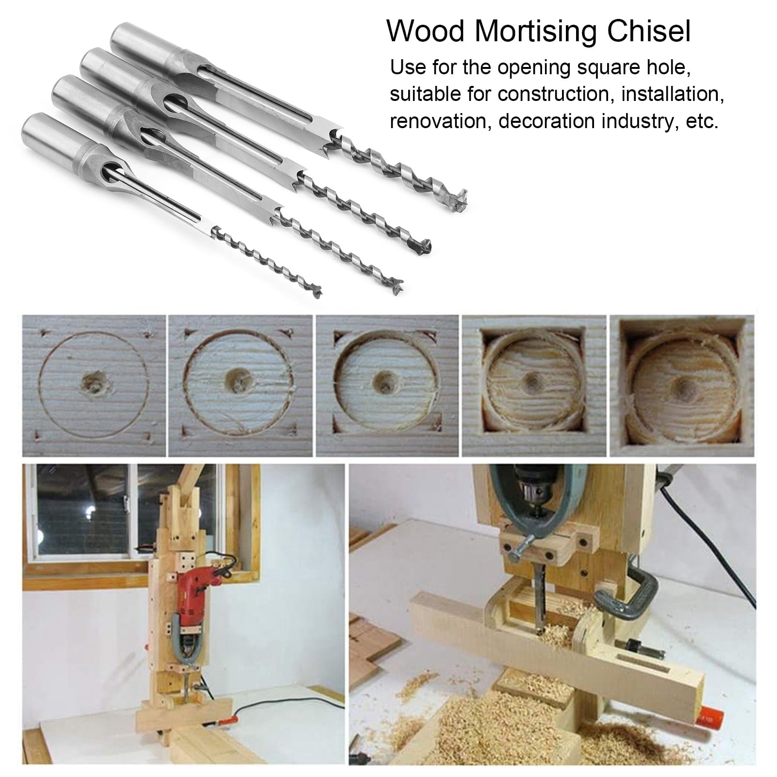 Mortising Chisel,Square Hole Drill Bits 