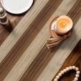 thumbnail image 3 of Brown Wood Grain Table Runner - 120 Inch Long Ombre Rustic Retro Wooden Plank Cotton and Linen Blended Dress Scarves Farmhouse Table Runner for Kitchen Dining, Coffee Table, 13" x 120", 3 of 8