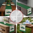 thumbnail image 5 of Burlap Table Runner 36 Inches Long,Farm Truck St. Patrick's Day Green Clovers Non-Slip Kitchen Table Runners for Dining Room Everyday Use Party Table Decorations Gold Coin Black Grid, 5 of 9