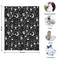 thumbnail image 4 of Black Gothic Moon Card Moth Pattern Blanket,Comfortable Soft Flannel Throw Blanket,All Season,Warm Lightweight Blankets for Sofa Bed Couch Living Room Chair,30"x40", 4 of 4