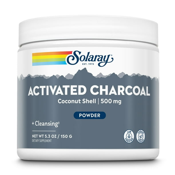 Solaray Activated Coconut Charcoal Powder 500 mg Healthy Inner