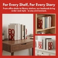 thumbnail image 3 of Unique Bargains 2Pcs Decorative Metal Tree Style Book Ends Red 5.3*4.9*5.5inch, 3 of 5