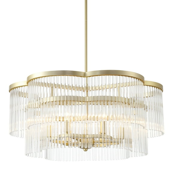 Minka Lavery 5455 Azura 6 Light 28" Wide Pendant - Brass