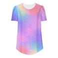 thumbnail image 6 of Busydd Womens Tops Trendy Tie Dye Round Neck T-Shirts Casual Short Sleeve Summer Tops Comfort Breathable Going Out Tops for Women, 6 of 7
