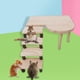 thumbnail image 4 of de Hámster de Madera de Dos Capas con Jaula de Escalera para Animales Pequeños, 4 of 9