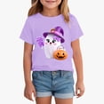 thumbnail image 6 of xaweyi Fun Halloween Ghost Pumpkin Graphic T Shirt For Youth Girls Crew Neck Short Sleeve Top, 6 of 8