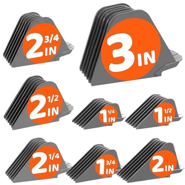 Juego de protectores para Wahl Clipper, 8 piezas, longitudes de corte extralargas de 7,6 cm (3 pulgadas) y 3,2 cm (1,25 pulgadas), fácil colocación a presión y ajuste preciso.