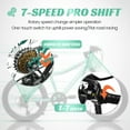 thumbnail image 3 of iYofe 20" Kids' Mountain Bike, 7 Speed Boys Girls Bicycle With Shimano Grip Shift, Lightweight Mountain Bikes With Front Disc Brake for Go to School, Green, 3 of 11