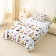 thumbnail image 2 of Homewish Cute Gnome Twin Comforter Sets For Kids,Kawaii Cartoon Themed Bedding Set,White,Polkadot Reversible,2 Pieces,1 Comforter and 1 Pillowcase, 2 of 7