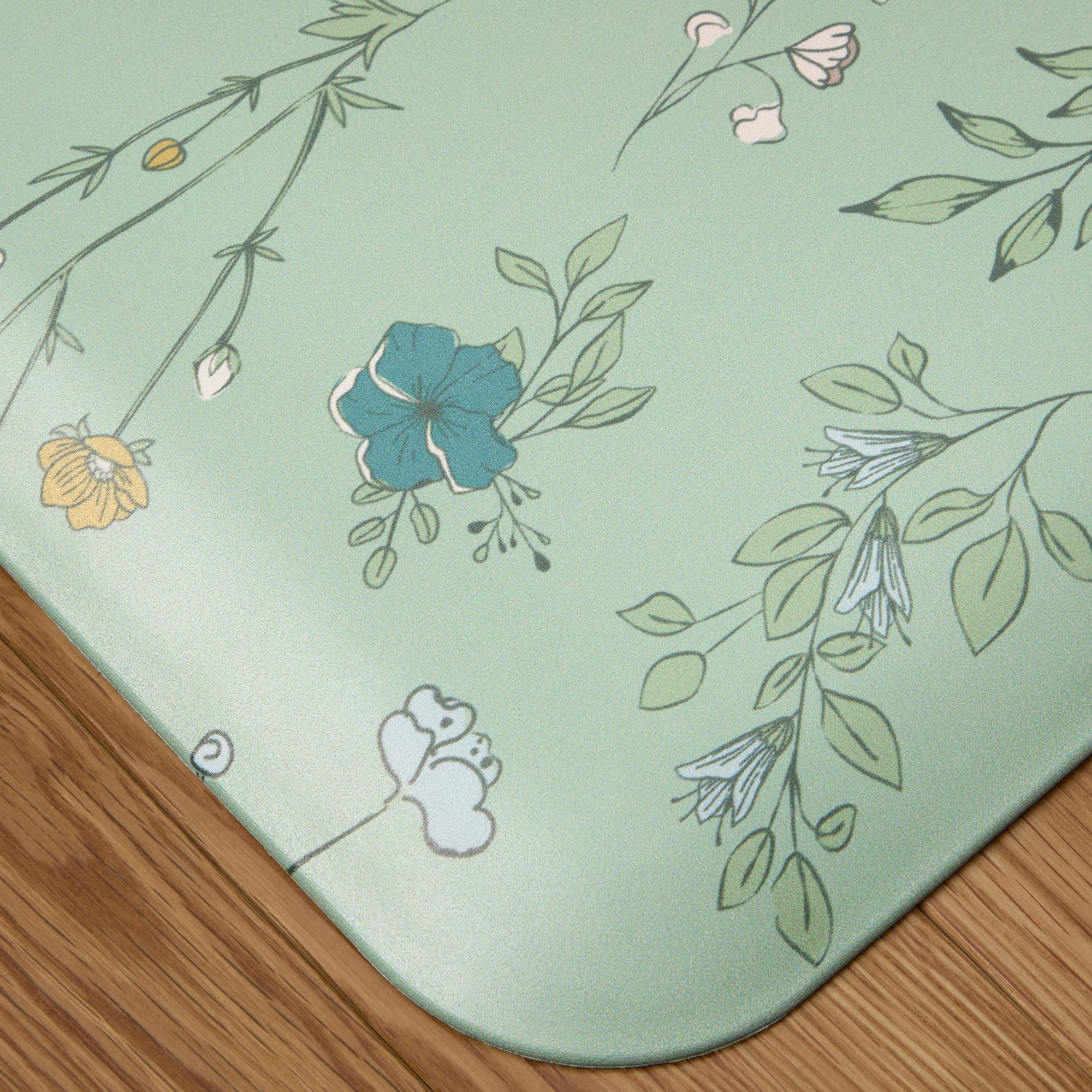 Beautiful by Drew Barrymore Kitchen Comfort Mat, Ditsy Botanical, 32 in x 20 in