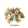 thumbnail image 3 of sruoe Halloween Rustic Artificial Pumpkin Candle Ring Wreath, Halloween Table Decor, Indoor Halloween Decor for Halloween Dining Table, Mantel, Window Sill Layout, 3 of 7