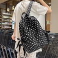 thumbnail image 6 of Polka Dots School Backpack with Side Bows, Water Resistant Backpack, Lightweight School Backpack for College Travel Shopping (Black), 6 of 10