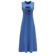 thumbnail image 1 of Vestido de verano para mujer, vestido de playa, trajes de moda, vestido formal de cuello redondo para S, 1 of 7