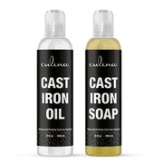 Cast-Iron Soap Kosher OU certified 8 oz Bundled with Cast-Iron Oil 8 oz by Culina Kosher OU Certified