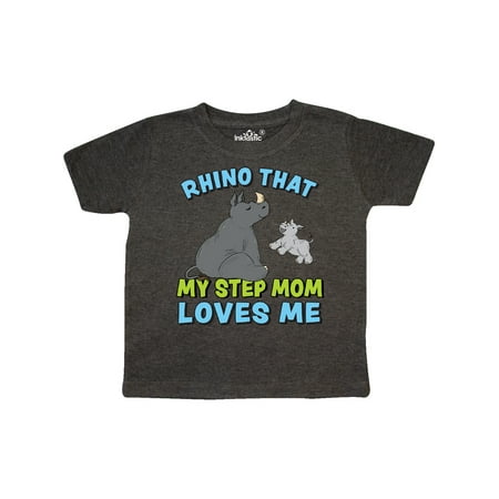 

Inktastic Rhino That My Stepmom Loves Me with Cute Rhinos Gift Toddler Boy or Toddler Girl T-Shirt