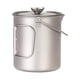 thumbnail image 1 of Hervidor de agua al aire libre Taza de café de titanio, olla de francesa de 25oz para barbacoa, mochilero al aire libre, pesca, 1 of 9