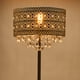 Lampadaire Bohème 62.8" avec Perles de Cristal et Finition Argentée pour le Bureau de Home Plus – image 3 sur 10