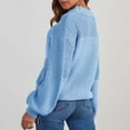 thumbnail image 5 of Women's Sweaters Pollover Plus Size 2XL Fashion Solid Round Neck Sweater Long Sleeve Blouse, 5 of 5