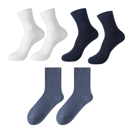 

Jueka 3pairs Deodorant Solid Fashion Men Socks Spring Autumn Casual Sweat Absorbent