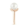 thumbnail image 3 of ANGARA Classic South Sea Cultured Pearl Bypass Ring in 14K Rose Gold for Women | June Birthstone, Birthday, Anniversary, Jewelry Gift for Women | Pearl Ring, 3 of 9