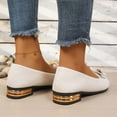 thumbnail image 6 of Summer Women's Casual Pointed Toe Flat Shoes with Rhinestone Bow Detail Low Heel Comfortable Footwear, 6 of 9
