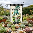 thumbnail image 4 of Garden Flag, Spring Sunflower Gnome Double Sided Linen Flag, Welcome Floral Pattern Yard Banner, Decorative Ornament for Patio, Porch, Yard & Outdoor Home Use, 4 of 6