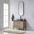thumbnail image 3 of Trento 36" Single Concrete Sink Bath Vanity in North American Oak with Mirror, 3 of 11