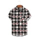 thumbnail image 5 of Ceisia Men Casual Fashion Turndown Collar Stripe Printing Gift Short Sleeve Button Shirt, 5 of 6