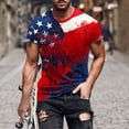 thumbnail image 1 of Tops para hombre, blusas y camisas de cuello redondo y manga corta para hombre, blusas de cuello redondo y manga corta con estampado canadiense para hombre, blusa de poliéster para hombre., 1 of 5