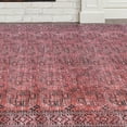 thumbnail image 6 of Contemporary Elegant Geometric Power-loomed Indoor Area Rug, Garnet Red, 3.6' x 5.6', 6 of 6