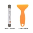 thumbnail image 3 of Madera Muebles Reparación Kit, 3uds Cera Madera Relleno Pegar con Espátula Crayón Marcadores Muebles Retoque Kit para Removedor Rayones Rozaduras en Muebles Piso, Ceniza Gris, 3 of 8