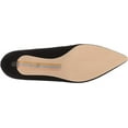 thumbnail image 4 of Sam Edelman Dori Black Suede Slip On Pointed Toe Kitten Heel Fashion Pumps (Black Suede, 7.5), 4 of 6