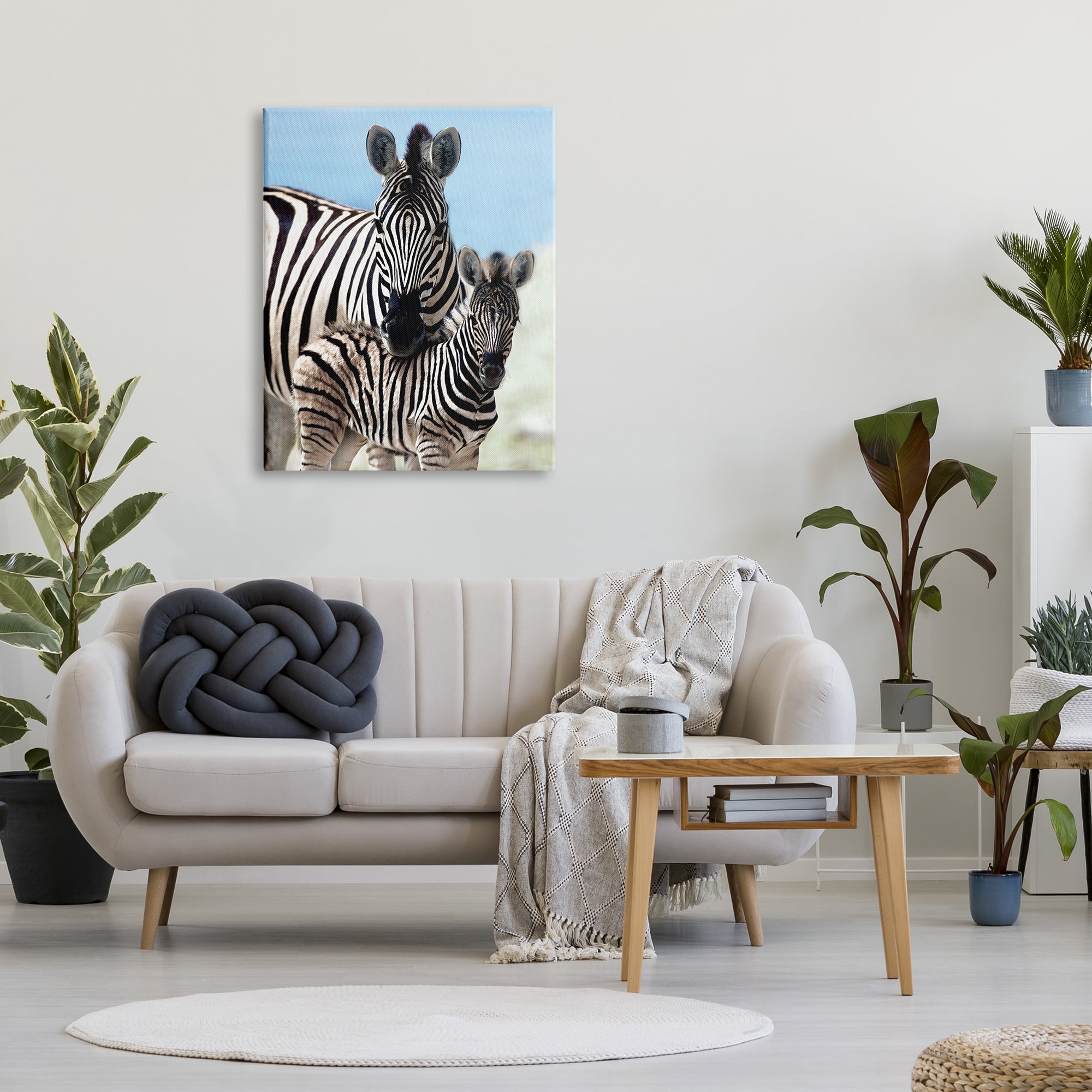 Stupell Industries Uplifting Zebra Family Mother Child Savanna Animals Photograph Gallery Wrapped Canvas Print Wall Art, Design by Danita Delimont