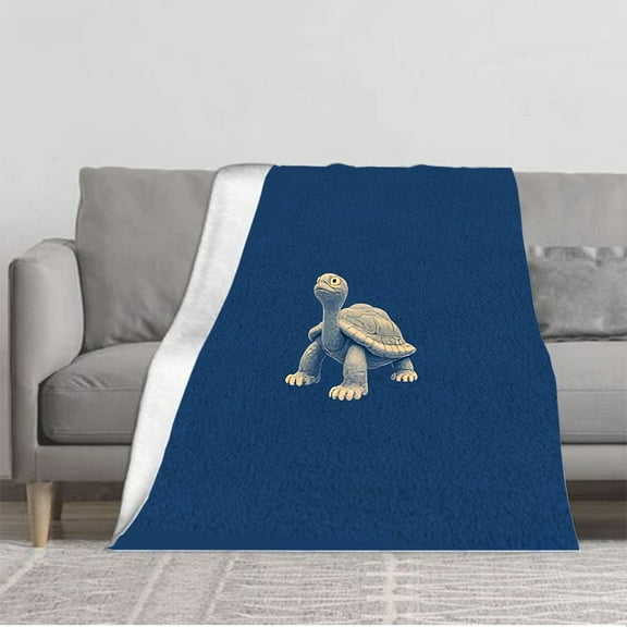 Durable Soft & Warm Flannel Blanket - Cozy Turtle Design for Sofa Travel Bed & Chair - Perfect for Snuggling Up