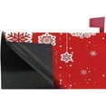 thumbnail image 3 of Coolnut Mailbox Covers, Magnetic Standard Size Christmas Snowflakes On Red Seasonal Mail Wraps for Home Outdoor Decor, 20.7"x18.03", 3 of 5