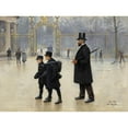 thumbnail image 2 of Jean Béraud 18x14 Gold Ornate Wood Frame and Double Matted Museum Art Print Titled - Monceau (1887), 2 of 4
