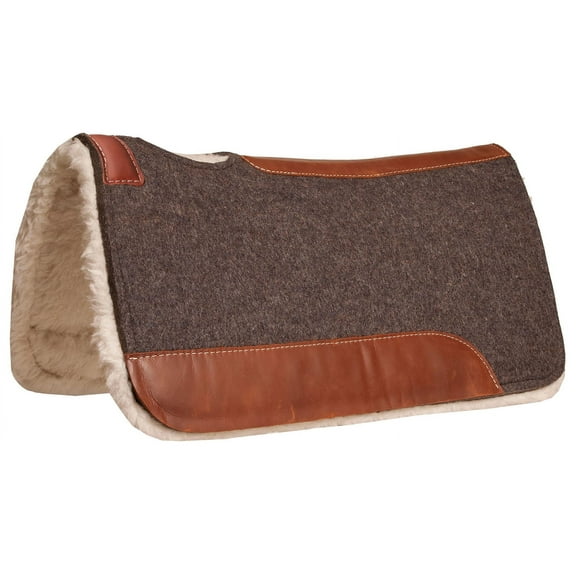 Mustang Blue Horse Wool Fleece Bottom Pad Gray