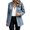 Blue, variant on Knit Texture Fitted Jacket for Everyday Ready Outerwear with Structured Detailing Women's Casual Jackets, Blue, S