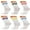 Style 1, variant on 6 Pairs Women’s Tennis Crew Socks Cotton Extra Thin Breathable Socks (Size 9-11, Shoe 5-10) - Style 1