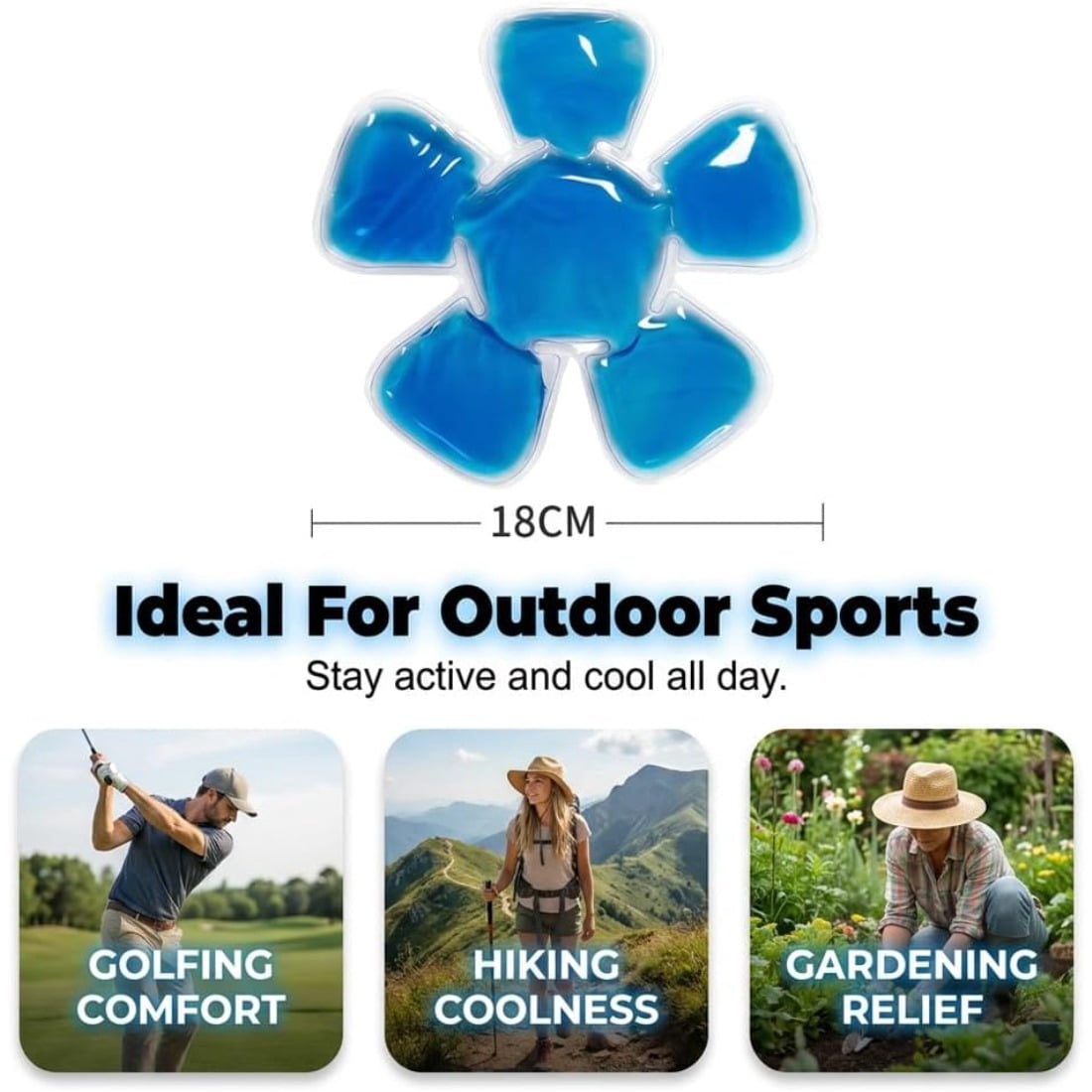 Cooling Hat Ice Pack Insert, Reusable Flexible Gel Packs – picture 9
